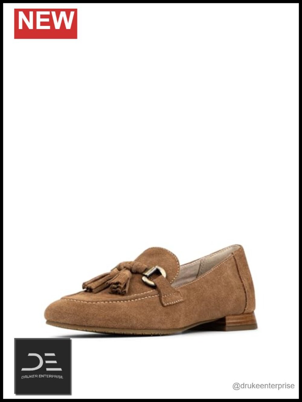 Suede Tassel Loafers Memory Foam Comfort Slip-On (No color)